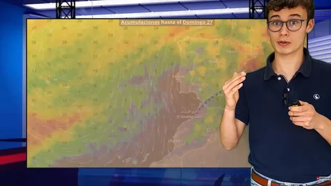Jorge Rey, el joven aficionado a la meteorología, en su última predicción.