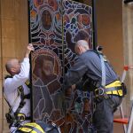 MURCIA.-Las vidrieras de san Pedro y san Pablo regresan a la fachada de la Catedral