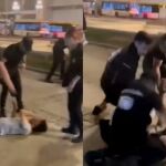 Dos momentos de la brutal agresión