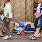 Sin techo en las calles de Madrid