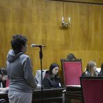 La acusada, durante el juicio.