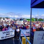 Manifestación a favor de la sanidad asturiana. 