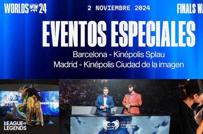 LVP lleva la retransmisión oficial de la final de los Worlds de League of Legends a Kinépolis Madrid