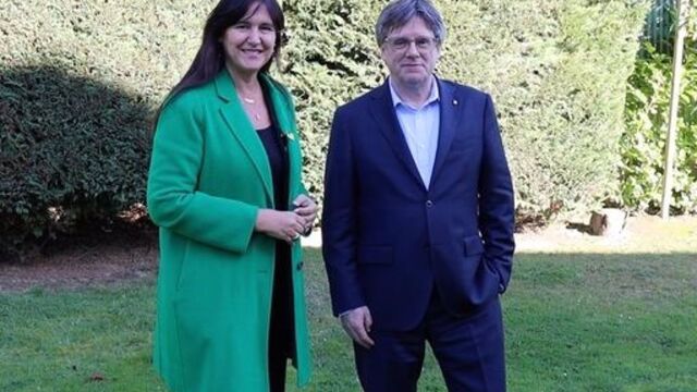 AV.- Puigdemont traslada a Borràs su voluntad de recuperar la presidencia de Junts