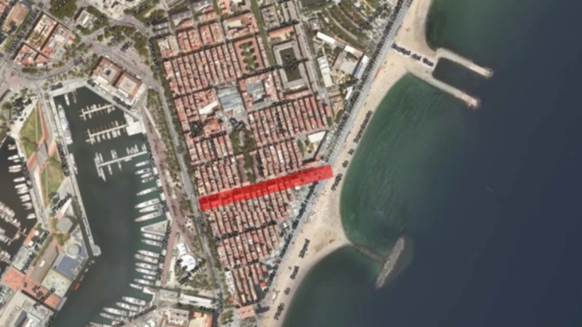 La calle Pepe Rubianes en el barrio de la Barceloneta de Barcelona. REMITIDA / HANDOUT por AYUNTAMIENTO DE BARCELONA Fotografía remitida a medios de comunicación exclusivamente para ilustrar la noticia a la que hace referencia la imagen, y citando la procedencia de la imagen en la firma 23/10/2024