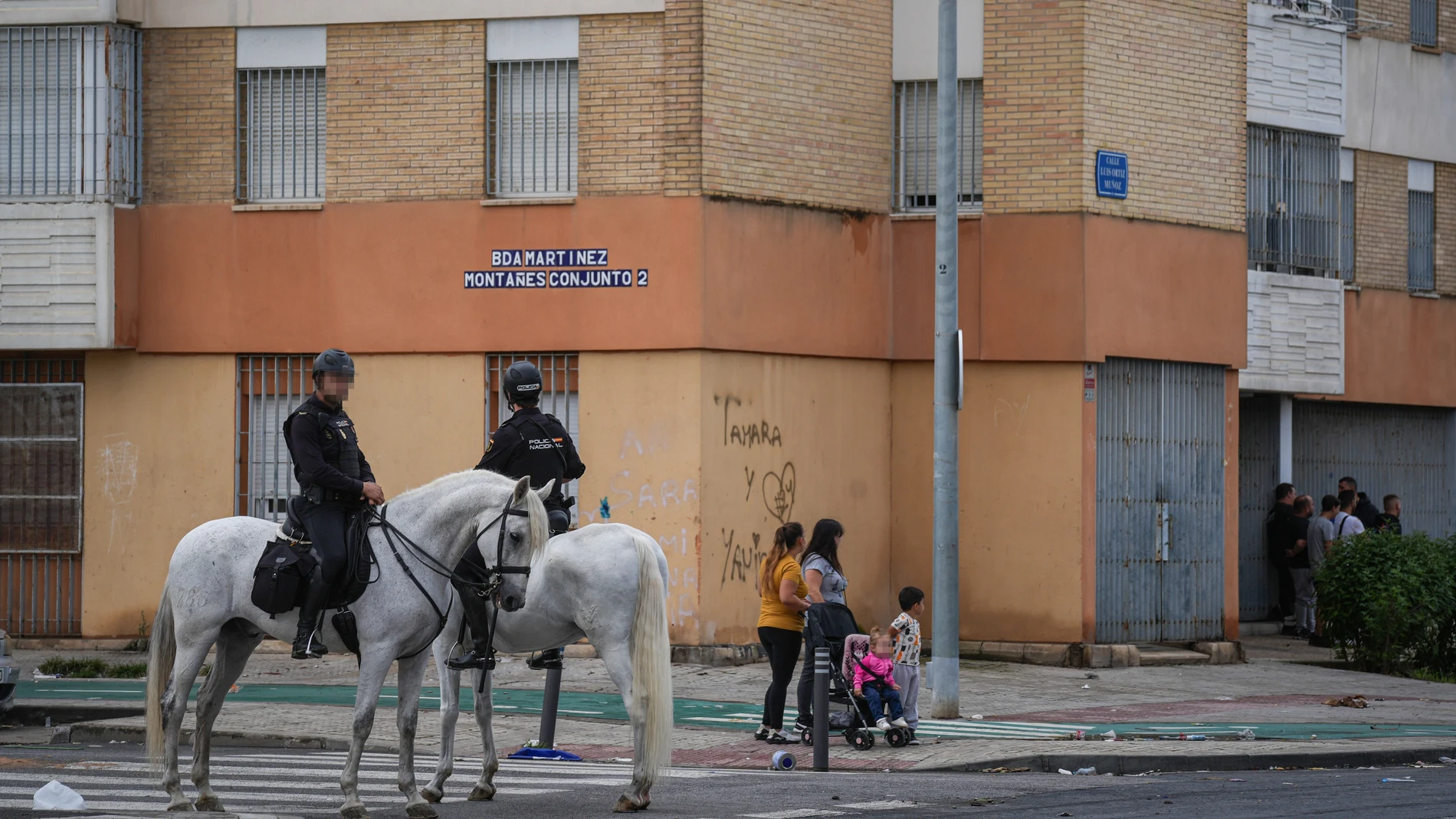 Una reciente redada policial en el barrio sevillano de las Tres Mil Viviendas