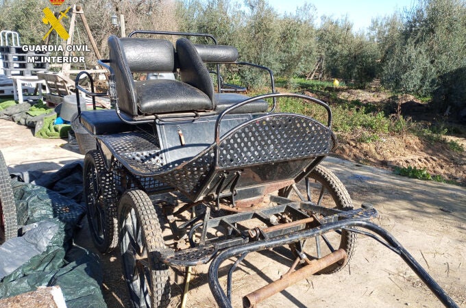 El carro de caballos robado en el Rocío el pasado mayo