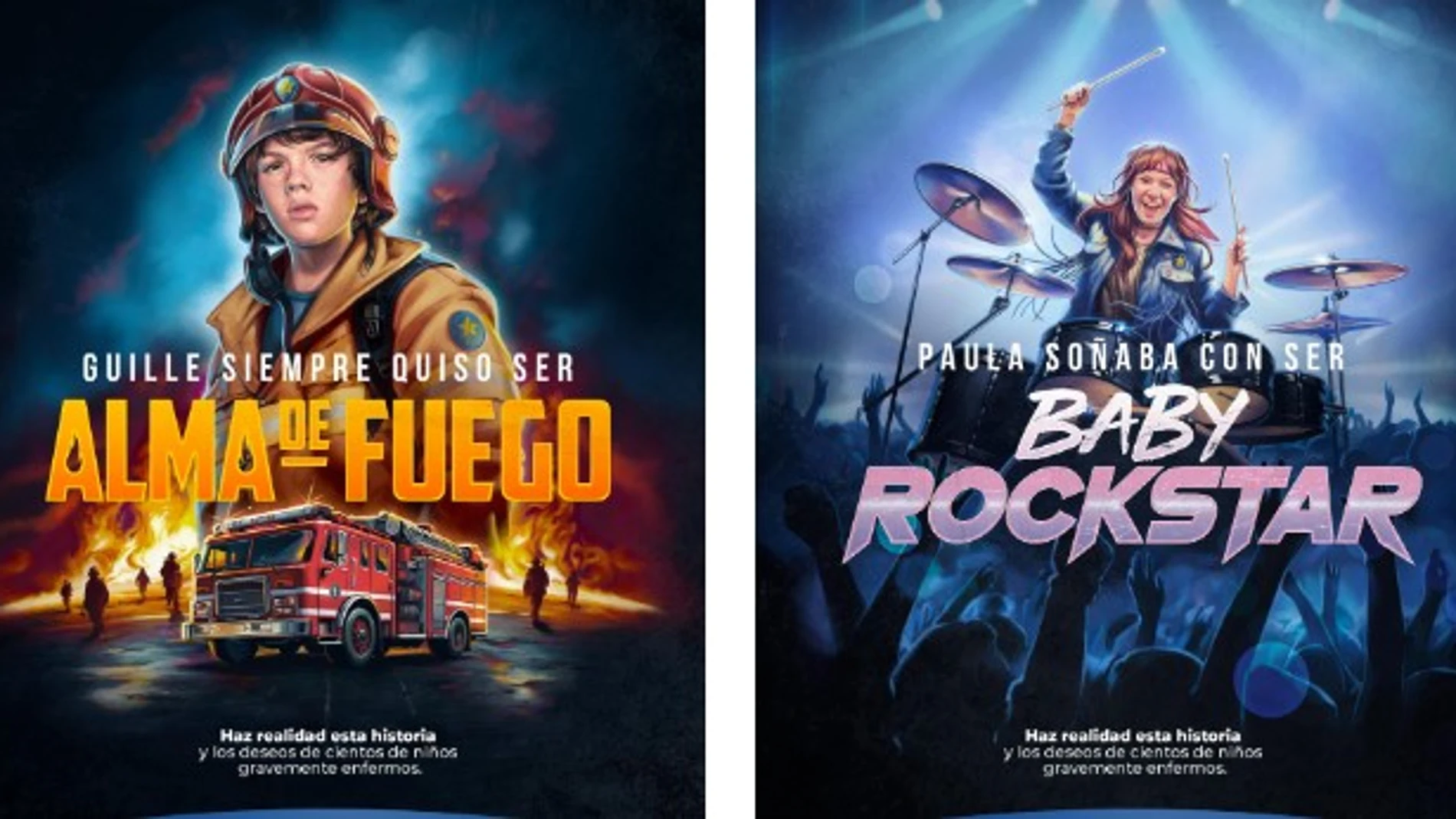 "Alma de Fuego" y "Baby Rockstar", dos películas que llegan a nuestras vidas para cambiar las de cientos de niños enfermos