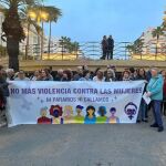 Concentración de la Plataforma Feminista por Almería en repulsa por el último caso de violencia de género