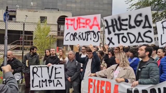 Trabajadores de RTVE acuden a la huelga por la corrupción en la corporación