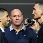 Ilia Topuria listo para el combate: cumple con el peso y se prepara para UFC 308 contra Max Holloway. 