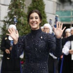 Carolina Marín, con un vestido azul noche en los Premios Princesa de Asturias 2024