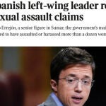 Titular del periódico The Times sobre el caso Errejón