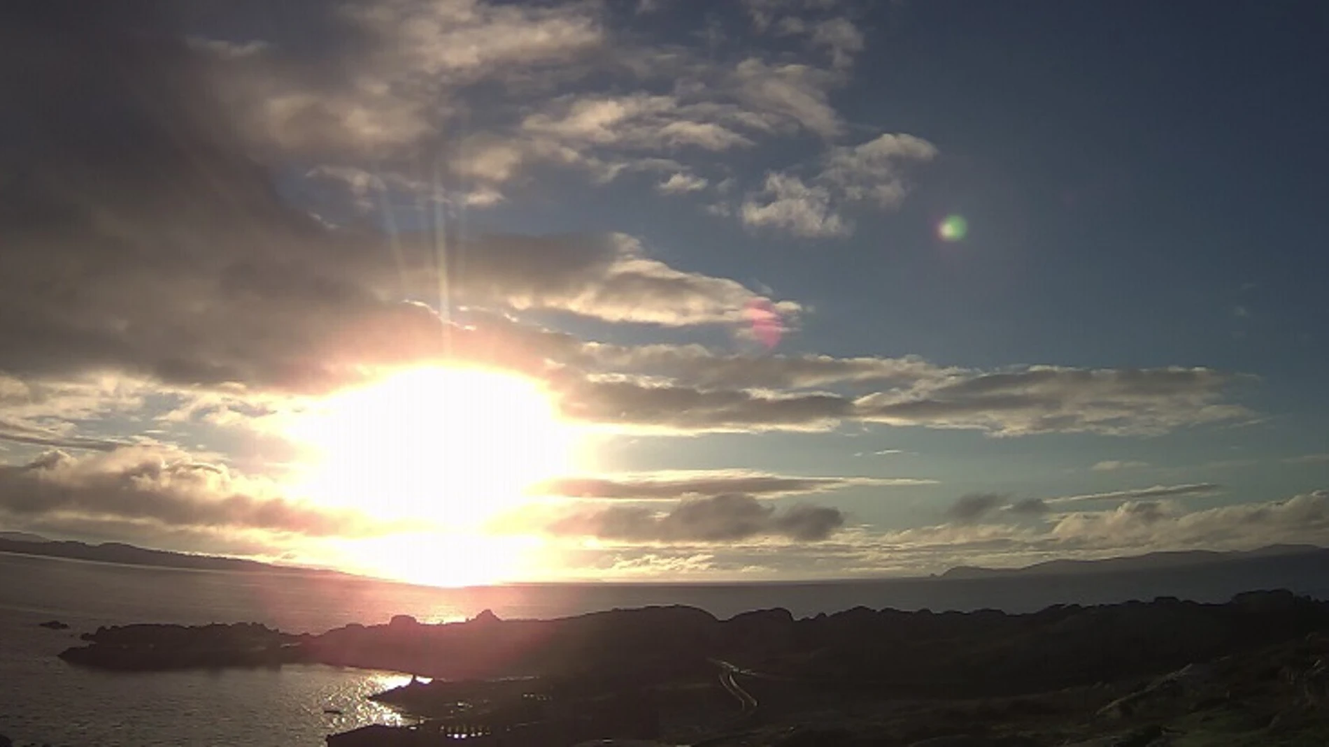 Imagen de la cámara de MeteoGalicia en la isla de Sálvora (A Coruña).