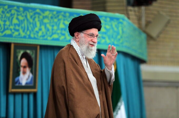 Iranian supreme leader Ayatollah Ali Khamenei attends an event in Tehran