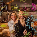 Álex Mtaini y Caline en el restaurante Makan Saj 
