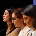 Rueda de prensa de MasMadrid por el escándalo de Iñigo Errejón. Intervienen Rita Maestre, Mónica García y Manu