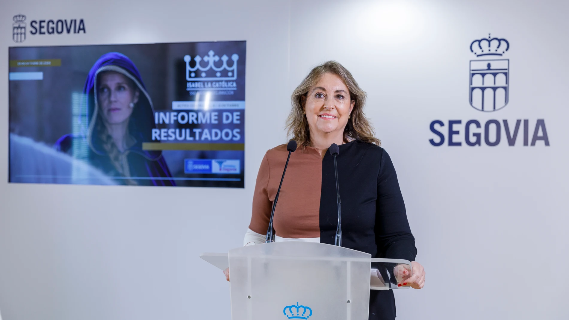 La concejala de Turismo, May Escobar, hace un balance de las actividades del fin de semana central del 550 aniversario de la proclamación de Isabel I como reina de Castilla