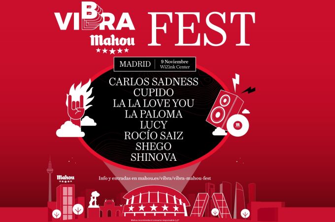 Cartel del Vibra Mahou Fest el 9 de noviembre en el Wizink 