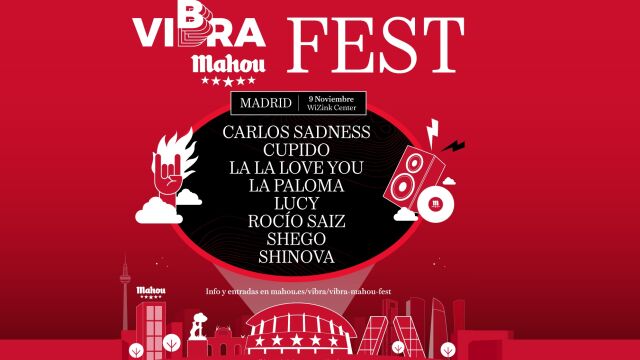 Cartel del Vibra Mahou Fest el 9 de noviembre en el Wizink 