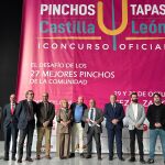 Santonja, Letcia García, Javier Faúndez, Jaime Fernández y Diego Bernardo, entre otros, durante la presentación del Concurso