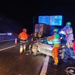 Valencia.-Sucesos.- Diez heridos en un accidente entre varios vehículos en la A-7, en Albaida