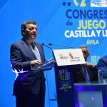 El consejero durante su intervención en el Congreso de Juego de Castilla y León celebrado en Ávila