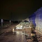 Estado de uno de las carreteras de El Ejido (Almería) con acceso a la zona de los invernaderos