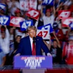 Republican presidential nominee Donald Trump campaigns in Atlanta, Georgia