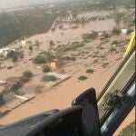 MURCIA.-Temporal.- Los helicópteros del 1-1-2 de la Región de Murcia rescatan a 23 personas atrapadas por la DANA en Valencia