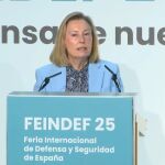 La secretaria de Estado de Defensa durante su intervención