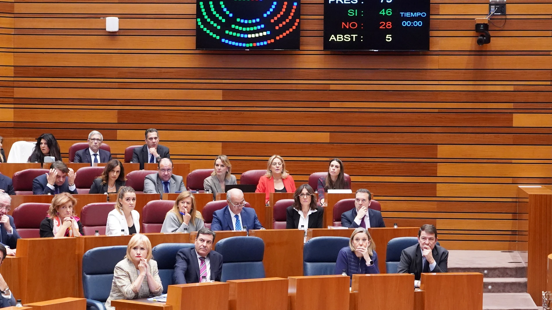 Segunda sesión del Pleno de las Cortes que fue suspendida posteriormente