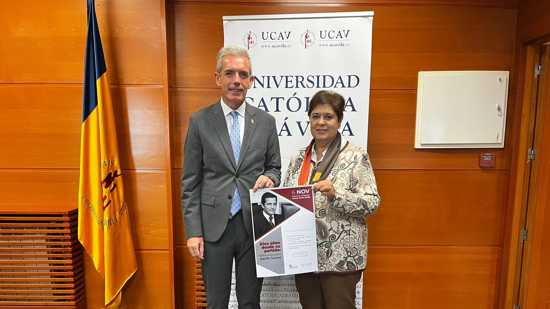 María del Rosario Sáez Yuguero y José Francisco Hernández Herrero, presentan las jornadas