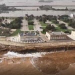 Vista aérea de las inundaciones causadas en la localidad valenciana de Paiporta a causa de las fuertes lluvias