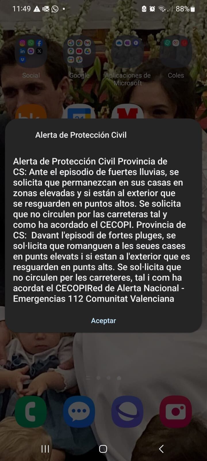 Alertas en Castellón