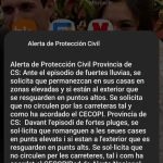 Alertas en Castellón