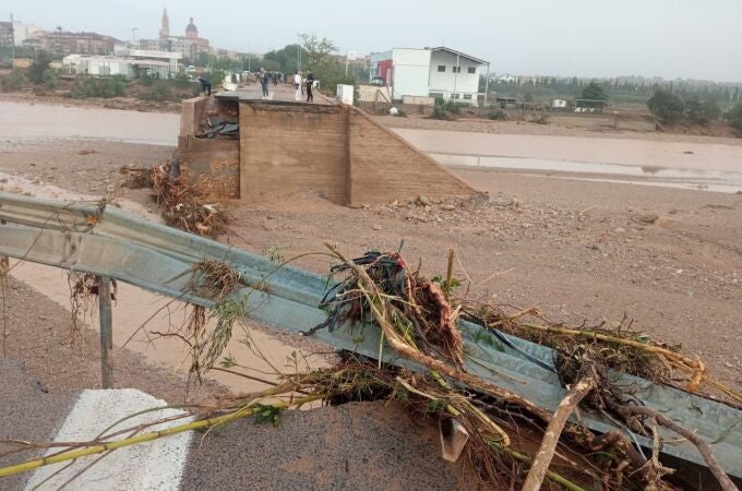 Imagen de algunos destrozos de la DANA cerca de Valencia