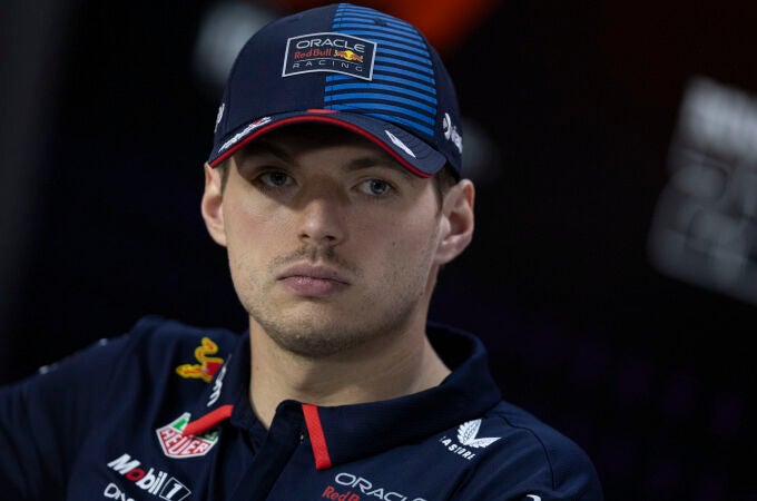 Max Verstappen en una rueda de prensa en São Paulo (Brasil). 