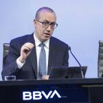 Economía/Finanzas.- Genç (BBVA) estima un impacto algo menor en el banco por el nuevo impuesto a entidades financieras