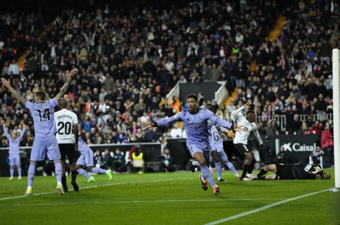 Un momento del Valencia - Real Madrid de la pasada Liga en Mestalla