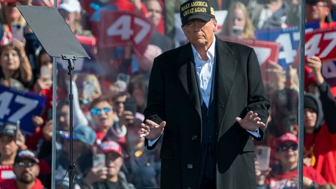 El candidato republicano, Donald Trump, acude el jueves a un acto electoral en Albuquerque (Nuevo México)