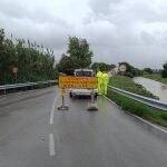 Andalucía mantiene 23 carreteras cerradas al tráfico por los efectos de la DANA