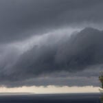 Tormentas formadas en Baleares por la depresión aislada en niveles altos (dana)