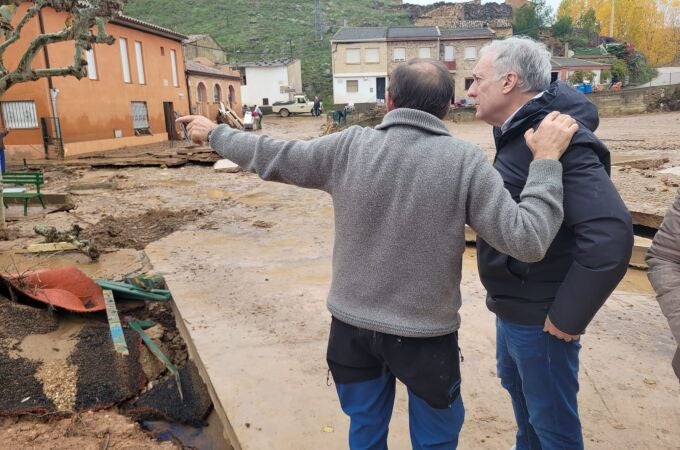 Temporal.-Zaragoza.- Octavio López compromete el apoyo autonómico para reparar los daños de la DANA en Cimballa