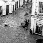 Una riada que tuvo su origen en la vecina localidad de Medina Sidonia arrasó Chiclana