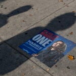 Political advertising in downtown Atlanta ahead of US presidential elections