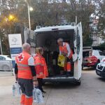 Voluntarios de Cruz Roja Burgos recogen material para los damnificados por la DANA