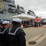 Imágenes de la ceremonia de la llegada del «USS Oscar Austin» al puerto de Rota el pasado 16 de octubre