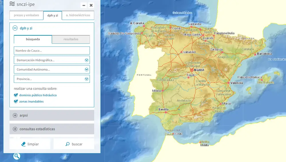 Opciones para evaluar el riesgo de inundación