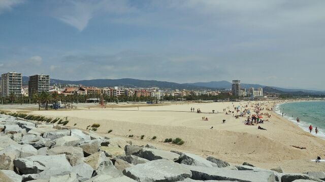 Playa del Varador en Mataró